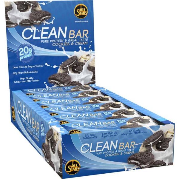 Clean Bar Cookies & Cream 18x60g