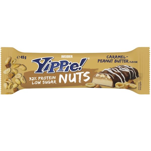 YIPPIE! NUTS Peanut-Caramel 12x45g