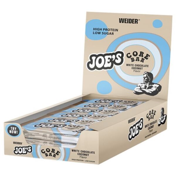 Joes Core Bar Cioccolato bianco-Cocco 12x45g